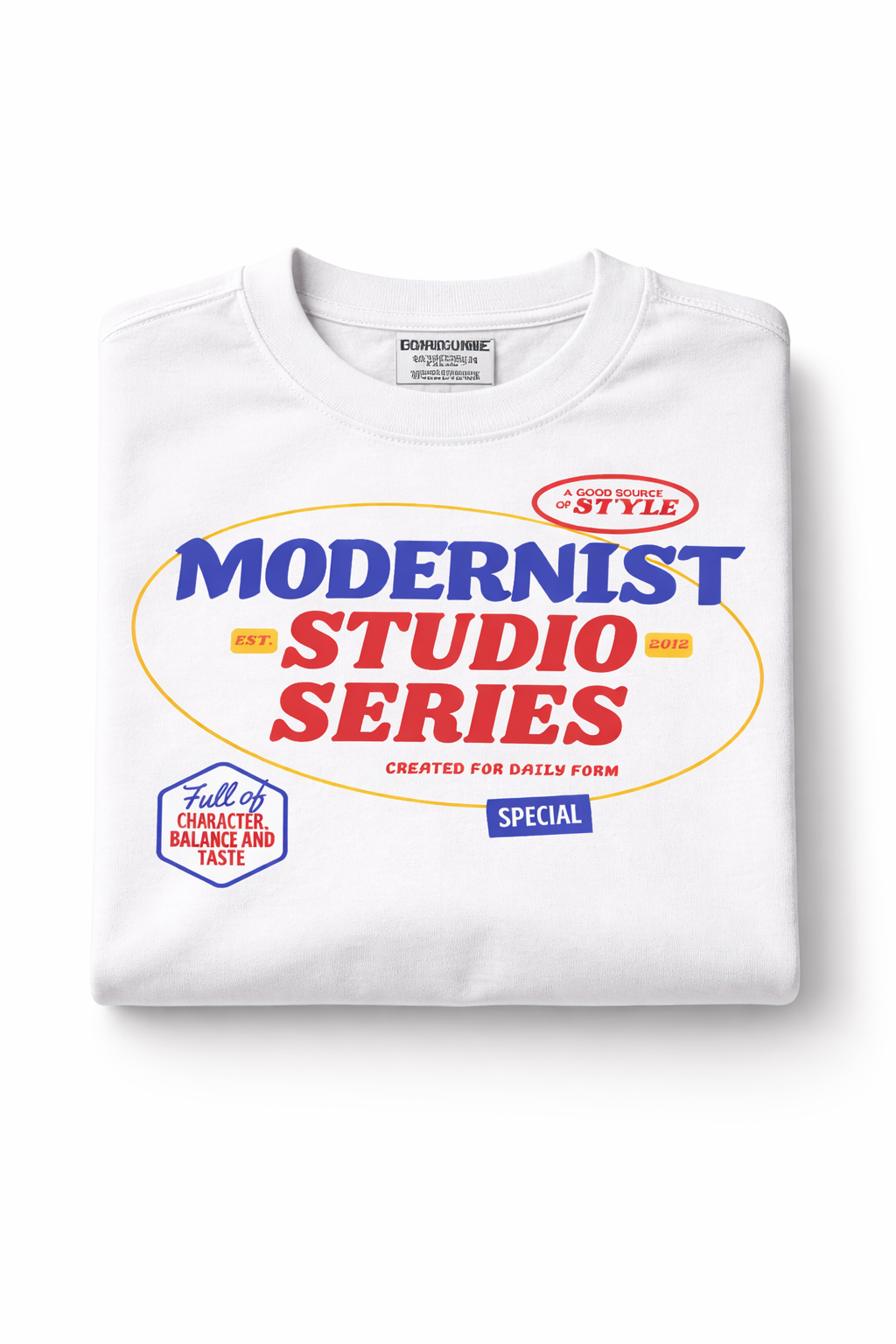 Modernist Studio Series T-Shirt Weiß | Graphic Tee aus Baumwolle