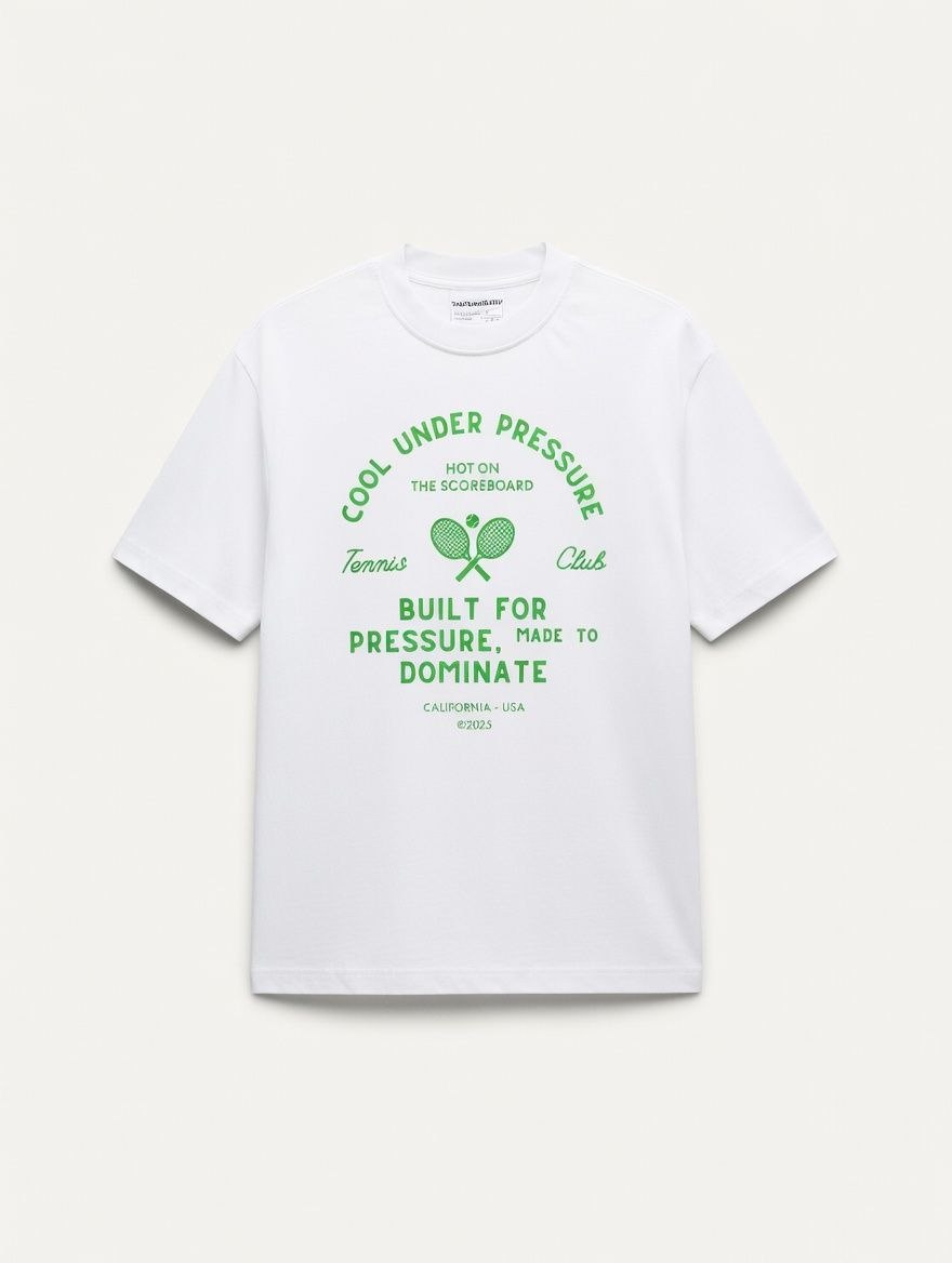 Cool Under Pressure T-Shirt Weiß | 250 GSM Baumwolle