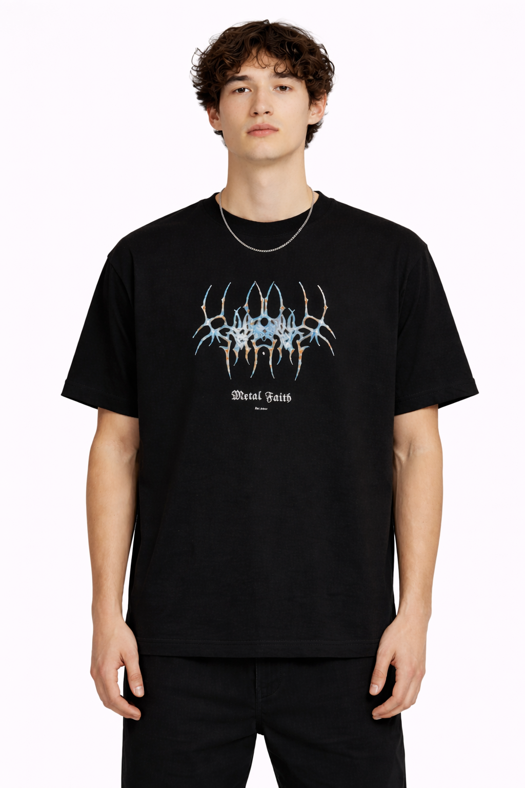 Metal Faith T-Shirt Schwarz | Graphic Tee aus 100% Baumwolle