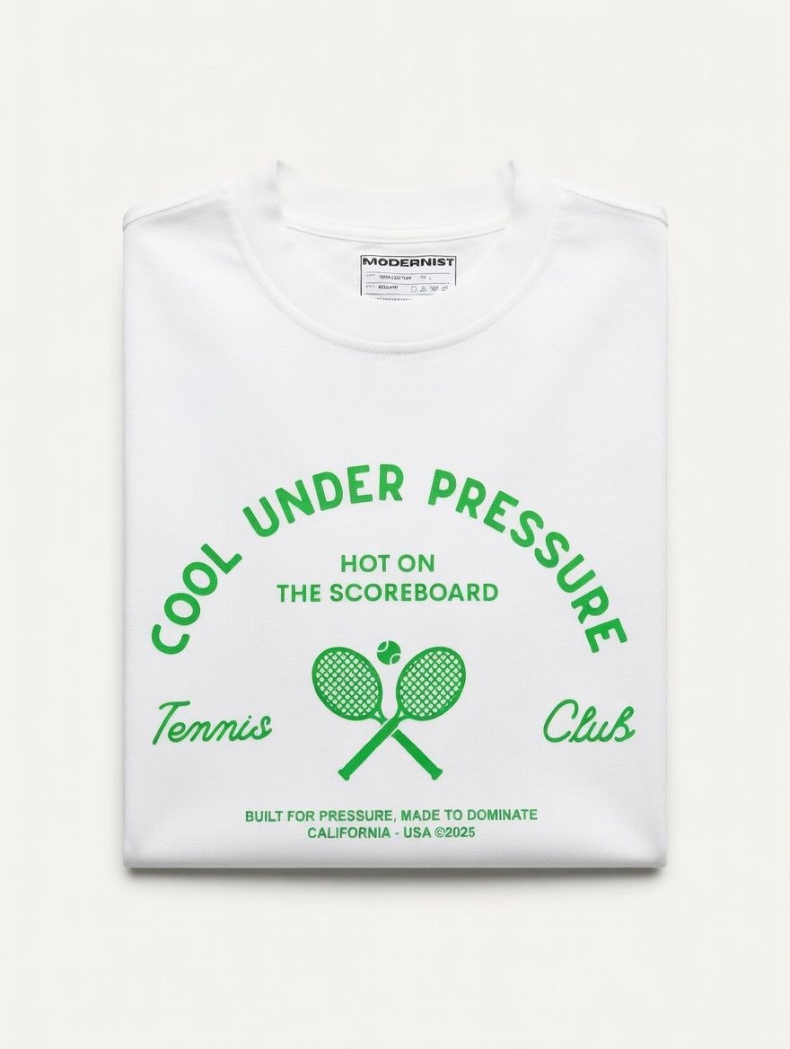 Cool Under Pressure T-Shirt Weiß | 250 GSM Baumwolle